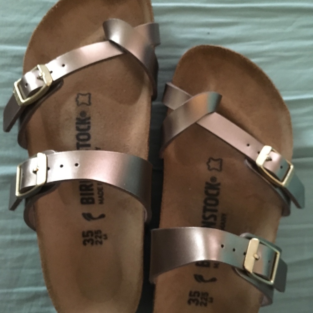 Birkenstock Mayari - Metallic Taupe - Size 35